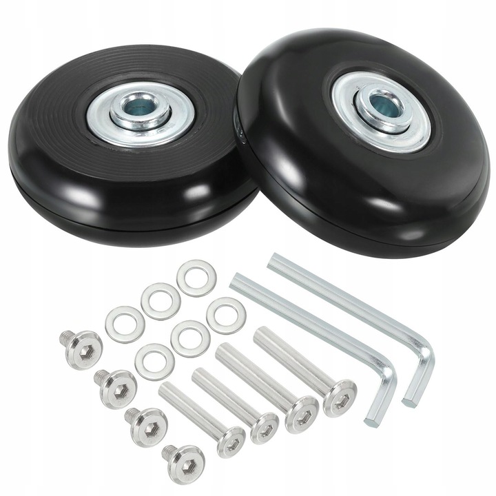 UNIWERSALNE KÓŁKA ZAPASOWE DO WALIZEK BAGAŻOWYCH Z METALOWYMI OSIAMI 4 SZT