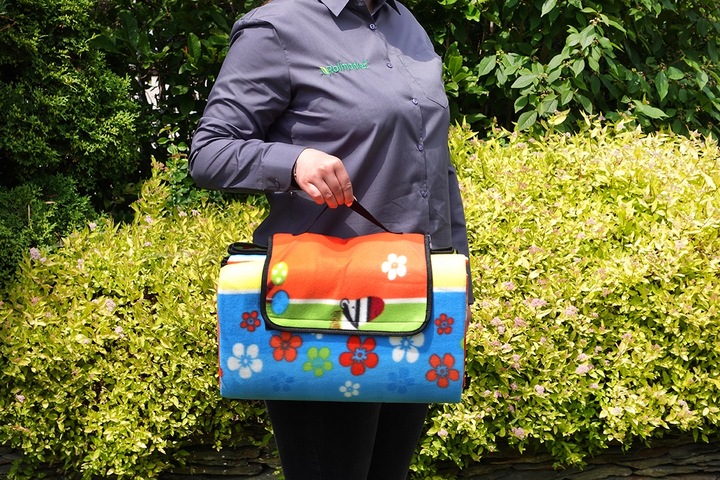 KOC PIKNIKOWY NA PLAŻE PIKNIK BIWAK 200x200 cm MATA TORBA FOLIA 2x2 m