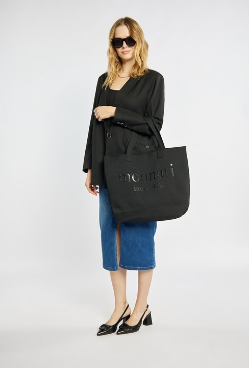 Monnari torebka shopper poliester czarny