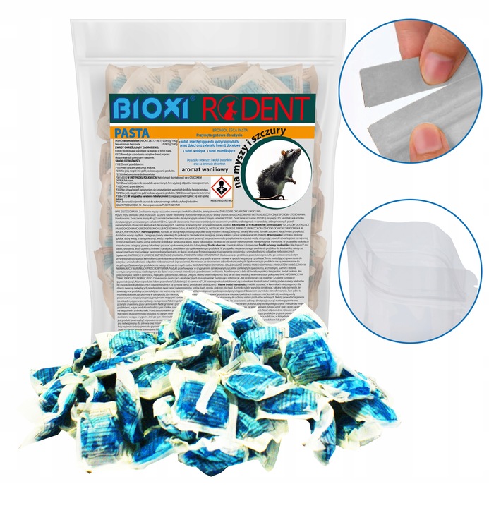 1kg TRUTKA BRODIFAKUM NA PASTA MYSZY SZCZURY KRETY profesjonalna BIOXI