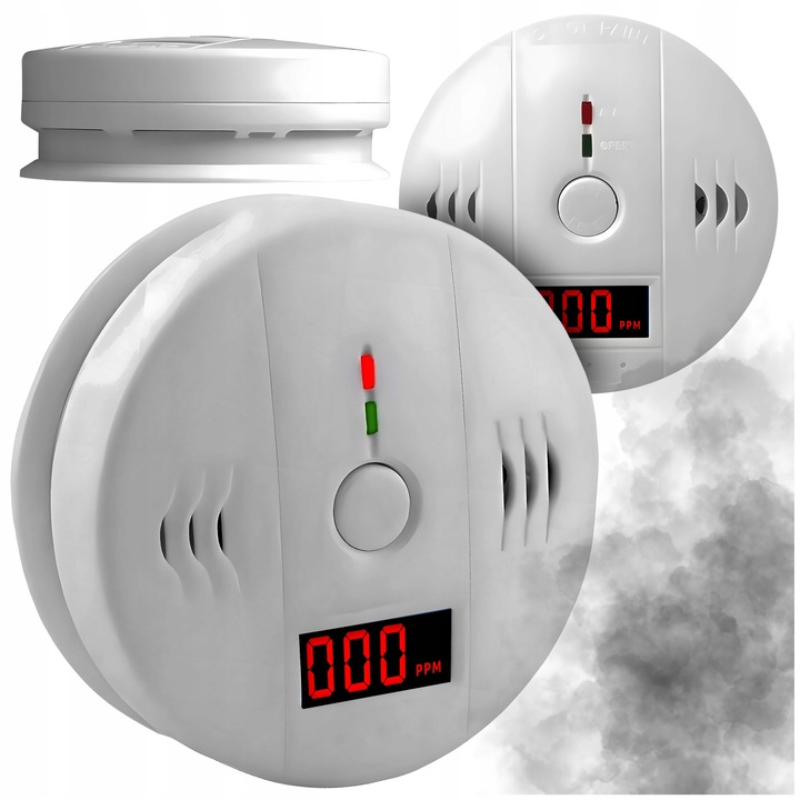 CZUJNIK CZADU TLENKU WĘGLA LCD DETEKTOR CO ALARM WYKRYWACZ CERTYFIKOWANY