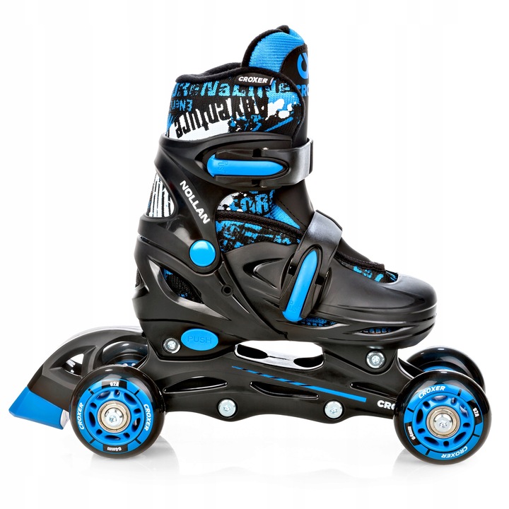 Rolki Wrotki Łyżwy Regulowane 4w1 Croxer Nollan 26-29 Kółko LED