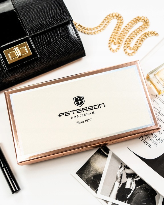 Portfel damski skórzany z RFID STOP Peterson skóra pojemny na prezent