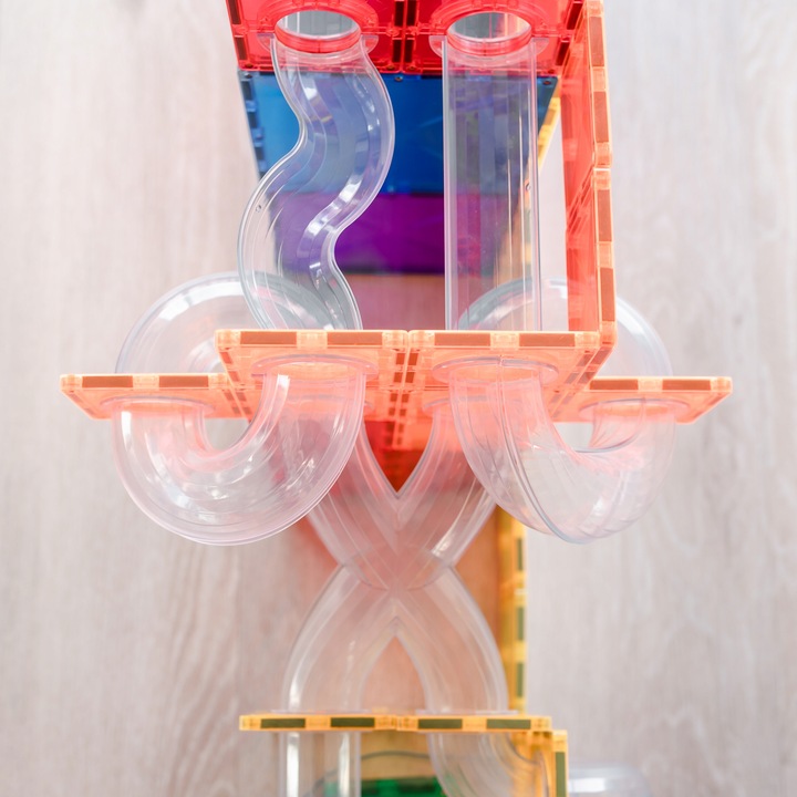 Connetix: klocki magnetyczne edukacyjne kulodrom 66 el. Ball Run Expantion