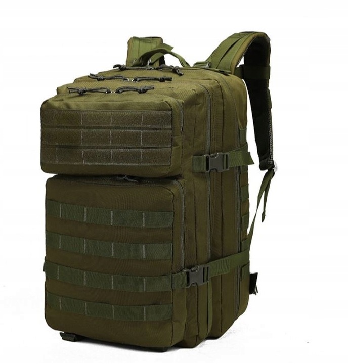 DUŻY PLECAK WOJSKOWY POJEMNY TURYSTYCZNY TAKTYCZNY MILITARNY 45L + FLAGA