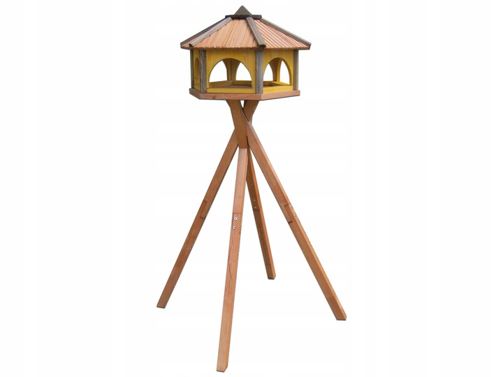 Duży karmnik dla ptaków z drewna do ogrodu K60 XXL