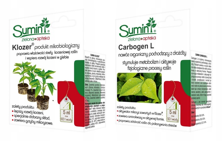 Neemazal 1x3ml Klozer & Carbogen 2x5ml oprysk preparat środek na ziemiórki