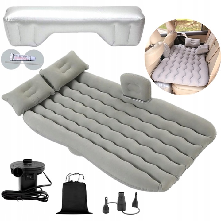Dmuchany materac łóżko do samochodu auta z pompką 12V akcesoria podróżne