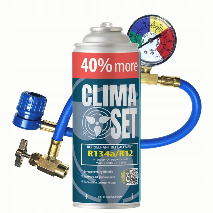 Gaz do klimatyzacji R134a 626g XL z przewodem ClimaSet