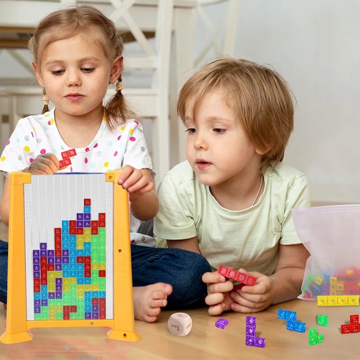 GRA LOGICZNA TETRIS BRAIN UKŁADANKA TRÓJWYMIAROWA KLOCKI 3D WIEŻA Z KLOCKÓW