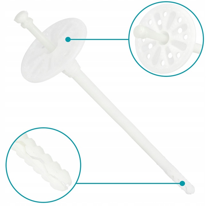 Kołki łączniki dyble izolacji do styropianu LTX fi 10 - 16 cm 200 szt.