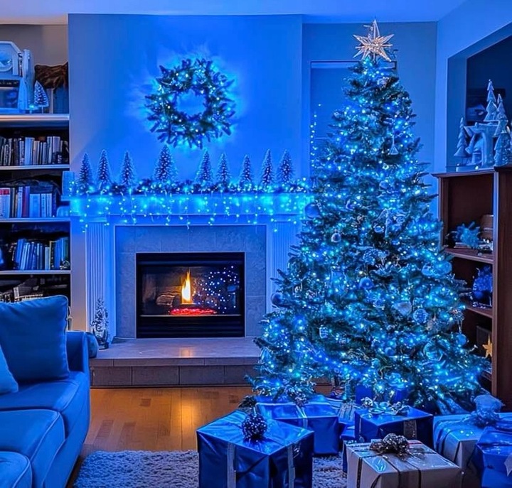 LAMPKI CHOINKOWE 1000 LED FLASH ZEWNĘTRZNE WEWNĘTRZNE ŚWIĘTA NIEBIESKIE