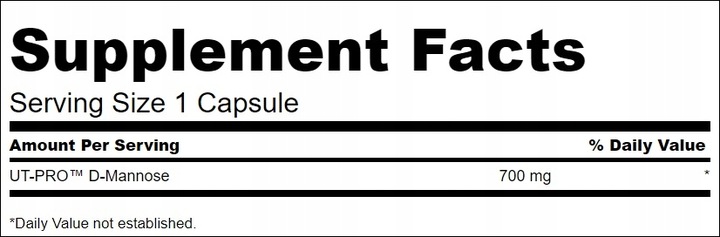 SWANSON D-MANNOSE 700MG 60K DROGI MOCZOWE