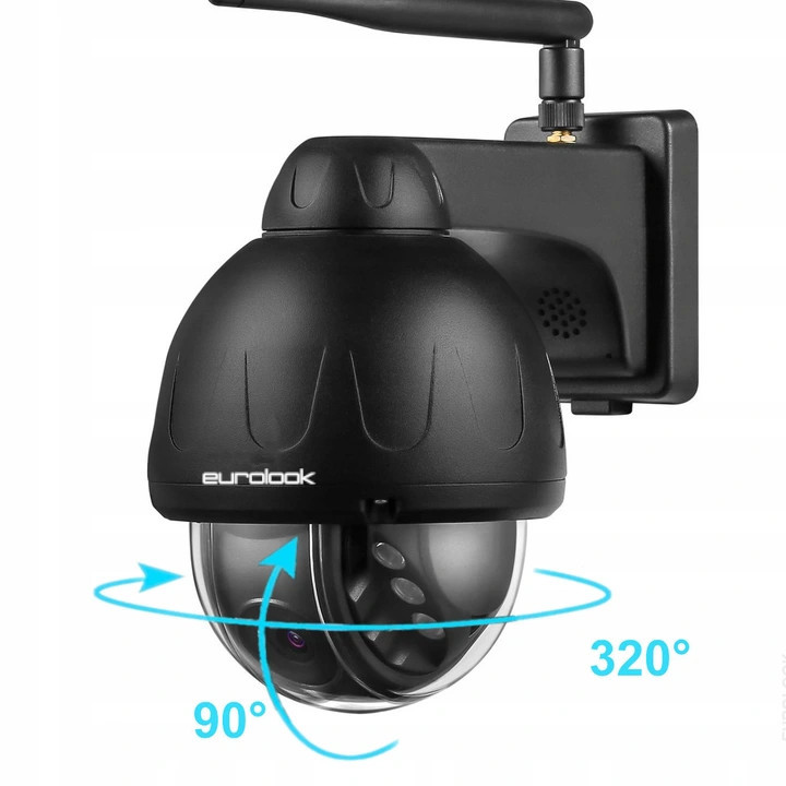 Kamera WiFi IP SMART Zewnętrzna Obrotowa 5MPx 5MP Czarna Metalowa Obudowa
