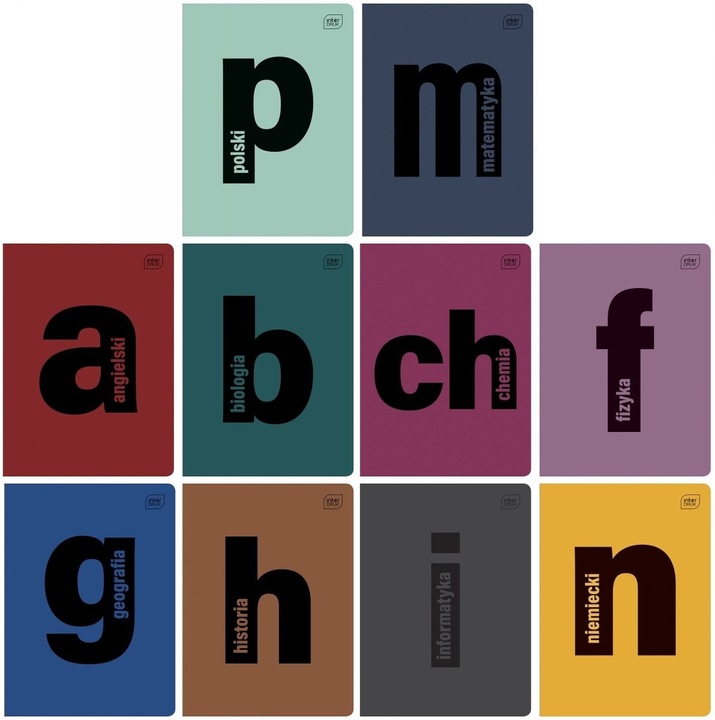 ZESTAW 10 x ZESZYTY PRZEDMIOTOWE ZE ŚCIĄGĄ A5/60k WZMOCNIONA OKŁADKA PP