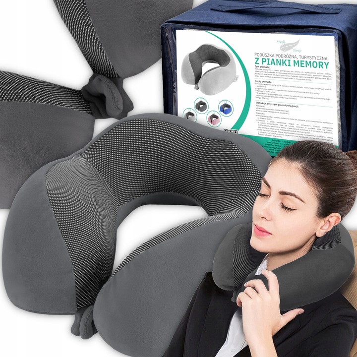 PODUSZKA PODRÓŻNA TURYSTYCZNA NA SZYJĘ ZAGŁÓWEK DO SAMOCHODU MEMORY MEDI