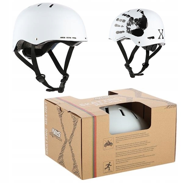 KASK NILS EXTREME BIAŁY ROZMIAR M 52-59 CM REGULOWANY WYTRZYMAŁY