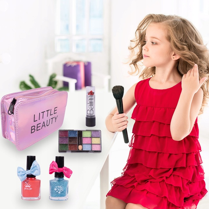 TOREBKA ZESTAW KOSMETYKÓW KOSMETYKI DO MAKIJAŻU KOSMETYCZKA DLA DZIEWCZYNKI