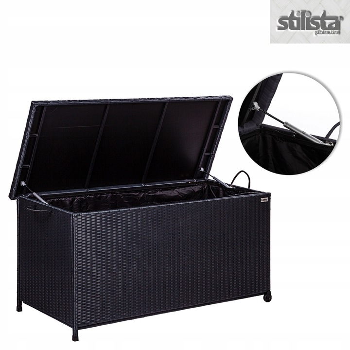 SKRZYNIA OGRODOWA NA TARAS BALKON Z TECHNORATTANU DO PRZECHOWYWANIA