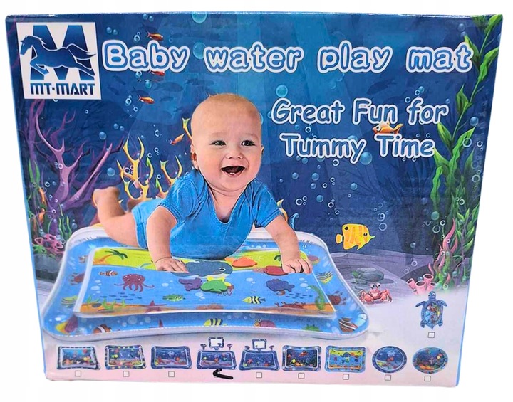 Dmuchana Mata Wodna Sensoryczna Dla Niemowląt Dzwieki Lustro Mata XXL 65cm