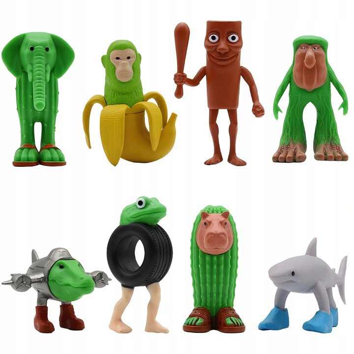 Zestaw figurek 8SZT Tung Tung Tung Sahur AI Tralalo 3D 4,5cm - 8,5cm