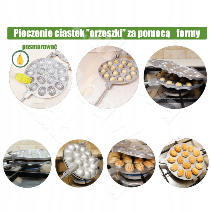 FORMA ROBOT MASZYNKA OPIEKACZ DO CIASTEK ORZESZKÓW NA ORZESZKI 16szt 70