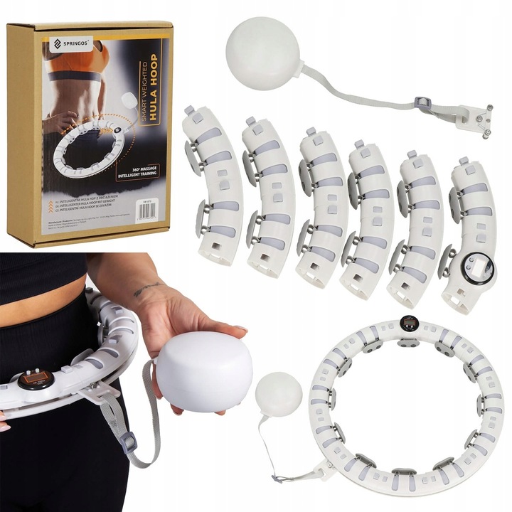 HULA HOP ODCHUDZAJACE SMART LICZNIK WYPUSTKI MODUŁOWY MASAŻER + OBCIĄŻNIK