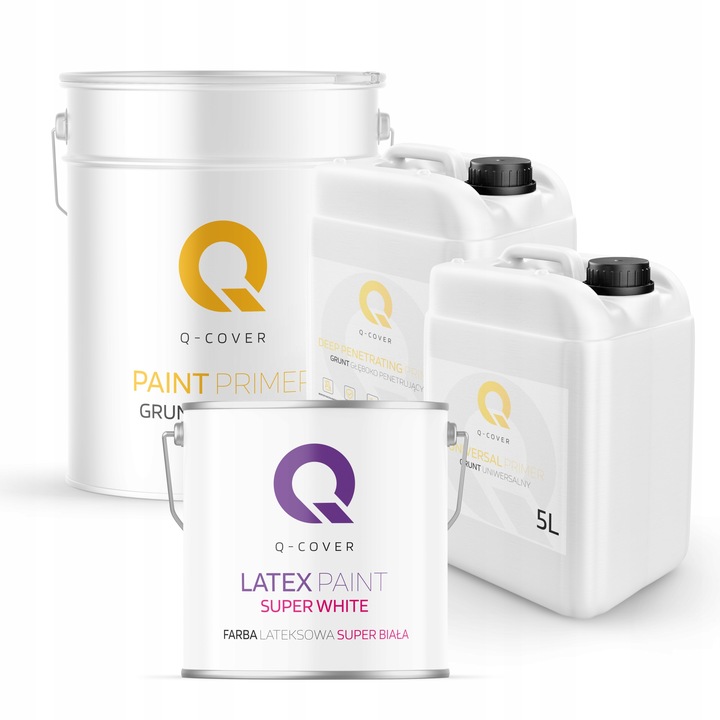 Biała Farba Do Ścian Lateksowa Super Biała 10L Głęboki Mat Czysta Biel