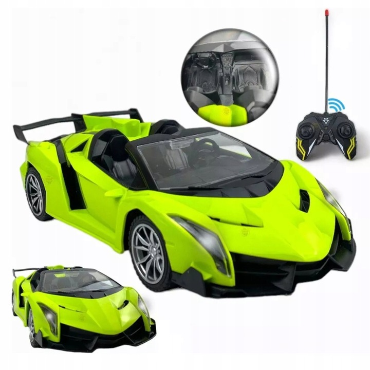 SAMOCHÓD ZDALNIE STEROWANY AUTO NA PILOTA RC POJAZD DLA DZIECKA LED PREZENT