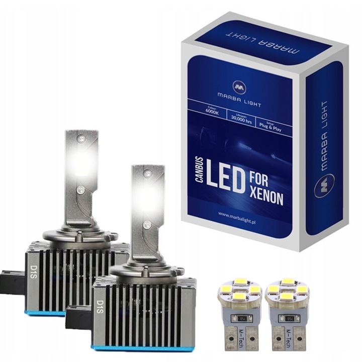 ŻARNIKI D1S XENON BI-XENON LED MARBA LIGHT ORIGINAL WHITE 6000K + GRATIS