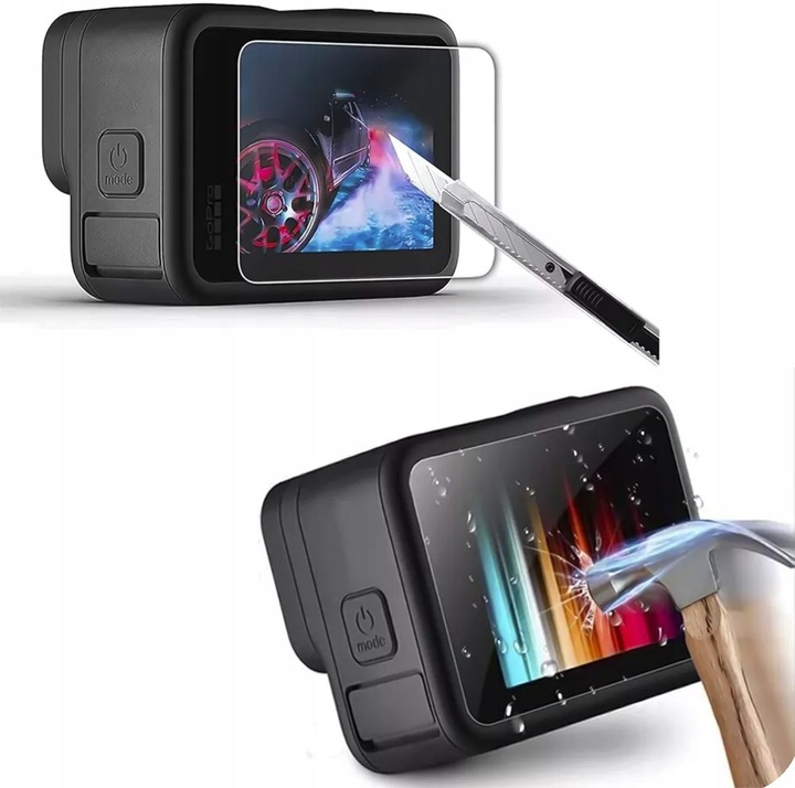 Szkło Hartowane na Ekrany Obiektyw Zestaw 3 Komplety do GoPro 12 11 10 9