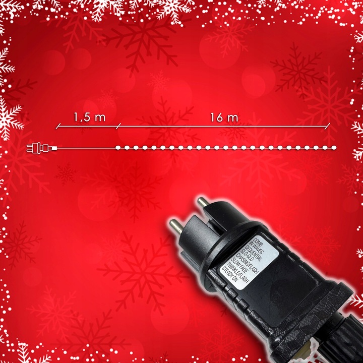 LAMPKI CHOINKOWE KULKI 200LED ZEWNĘTRZNE WEWNĘTRZNE MULTIKOLOR MAT BAJKOWE