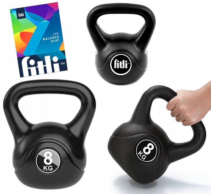 KETTLEBELL odważnik 8 KG kula KETTLE HANTLA hantel FITNESS ABS DO ĆWICZEŃ