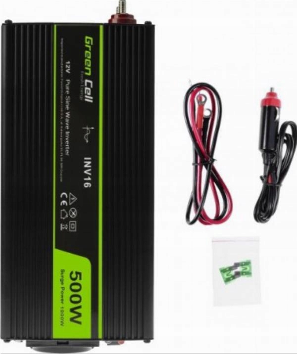 Green Cell 12V na 230V Czysta sinusoida 500W