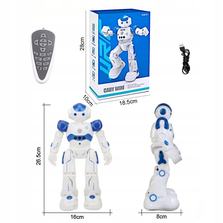 INTELIGENTNY ROBOT RC ZDALNIE STEROWNY GESTEM PILOTEM PROGRAMOWANIE PREZENT