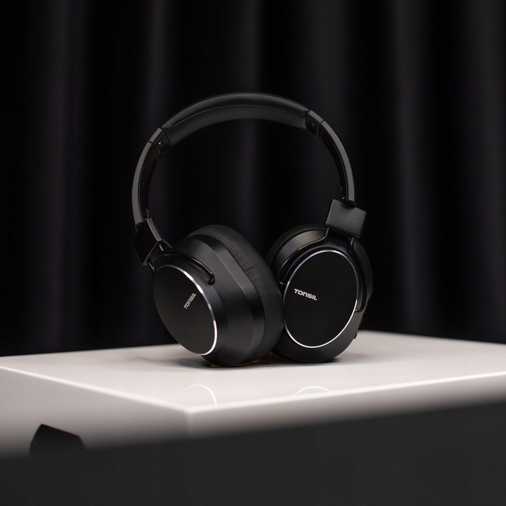 Tonsil Słuchawki Bezprzewodowe R65BT Bluetooth Nauszne ANC CZARNE +Mikrofon