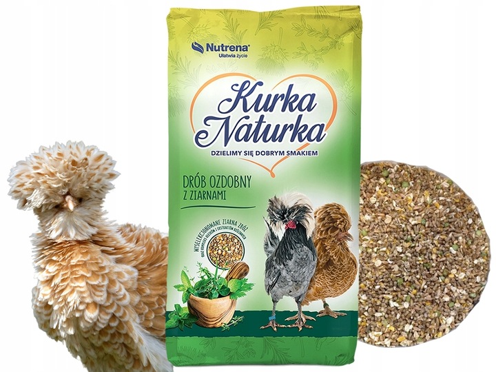 PASZA DLA DROBIU OZDOBNEGO KURKA NATURKA Z ZIARNAMI 20KG NI441X00-W20-K-S