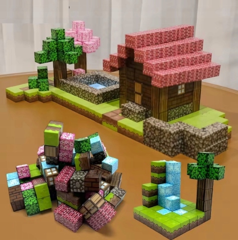 KLOCKI MAGNETYCZNE KLOCKI SZEŚCIANY 100 KLOCKÓW