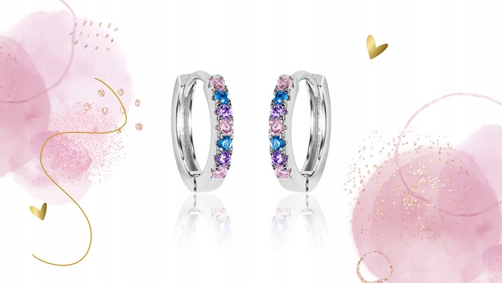 Kolczyki srebrne 925 dla dziewczynki dzieci koła kółka srebro 925 rodowane