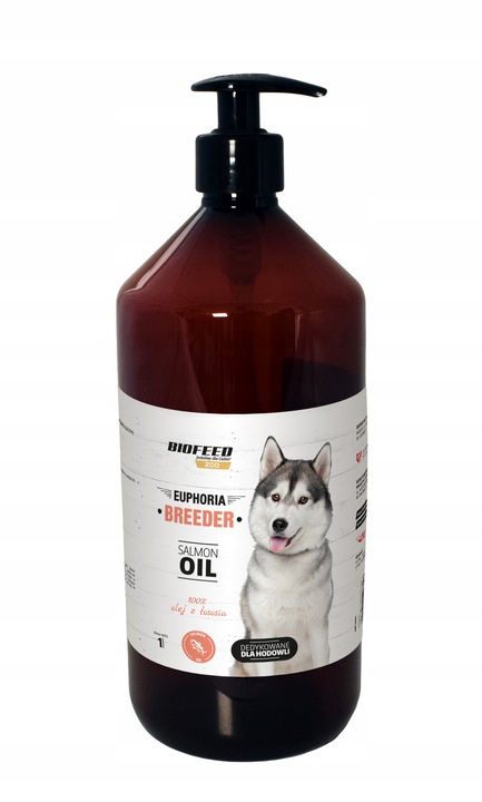 Olej z łososia dla psa i kota Salmon BioFeed 1litr naturalny na sierść