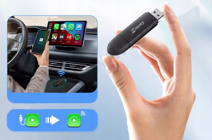 Bezprzewodowy Adapter CarlinKit Mini SE CarPlay Bluetooth USB do samochodu