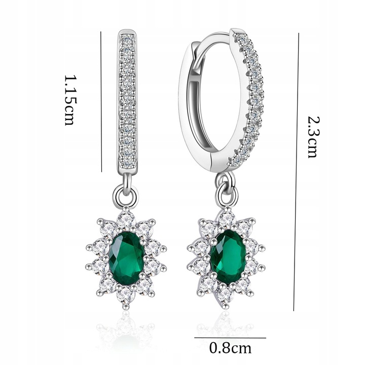 KOLCZYKI SREBRNE PRÓBA 925 WISZĄCE Retro SREBRO KOŁA Angielskie Zapiecie