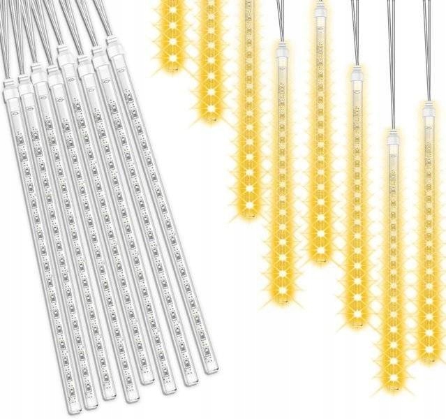 METEORY LED LAMPKI PADAJĄCY ŚNIEG SOPLE OŚWIETLENIE ŚWIĄTECZNE 50 CM IP44