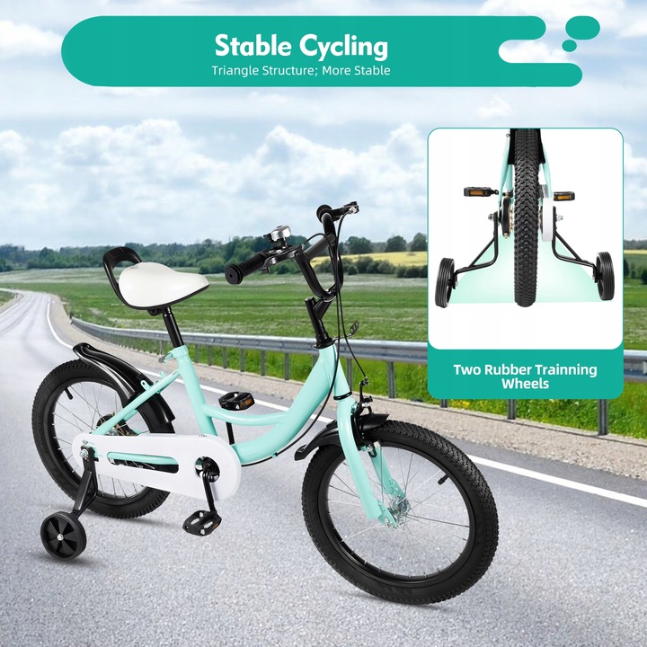 16inch ROWER DZIECIĘCY Zielony