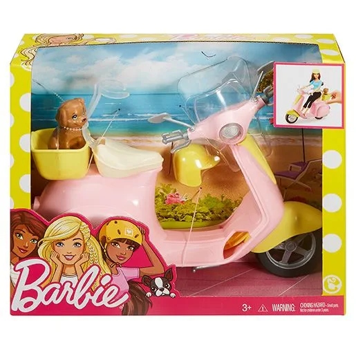 BARBIE SKUTER ZE SZCZENIACZKIEM FRP56 Mattel