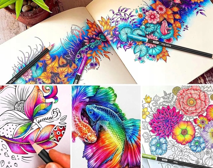 KREDKI OŁÓWKOWE PROFESJONALNE MIĘKKIE DO RYSOWANIA ZESTAW KREDEK 46 W ETUI