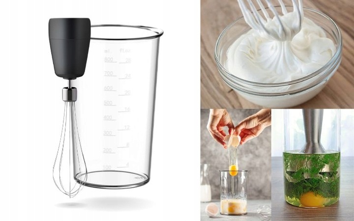 Blender ręczny Łucznik JK-1500 1500W rozdrabniacz pojemnik ubijaczka Delux