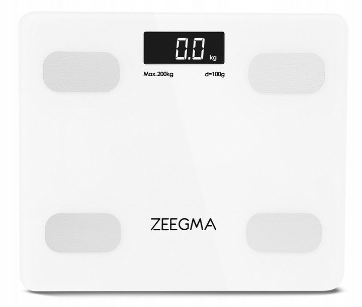 INTELIGENTNA WAGA ŁAZIENKOWA BLUETOOTH ANALITYCZNA APLIKACJA ZEEGMA 17W1