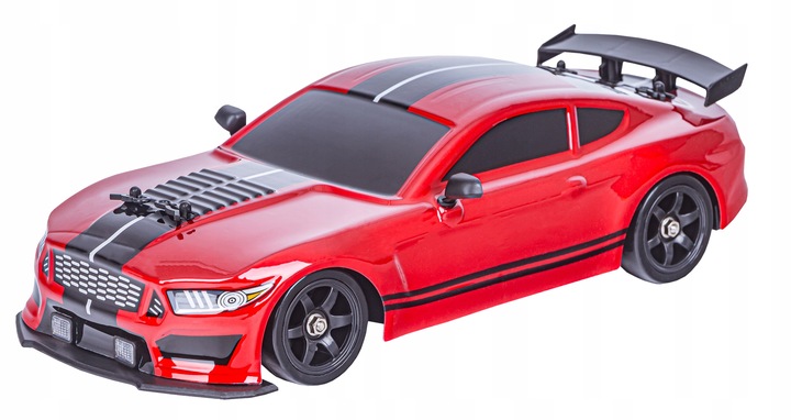 DUŻY Samochód Zdalnie Sterowany Auto RC Do Driftu Led Dym 4x4 MUSTANG DRIFT