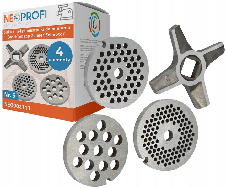 ZESTAW NOŻYK dwustronny NR 5 + 3 SITKA DO MASZYNKI ZELMER Dorota Diana